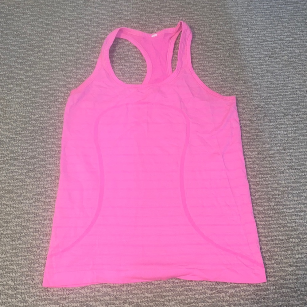 NEON PINK LULULEMON SWIFTLY TECH TANK